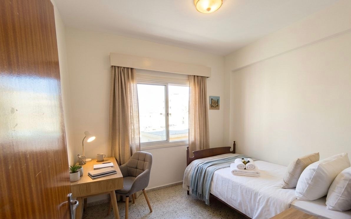 DAÜ Ana Girişine 3 Dk - 3+1 Dairede Kiralık Mobilyalı Oda 3 Min to EMU Main Gate - Furnished Room in 3+1 Flat